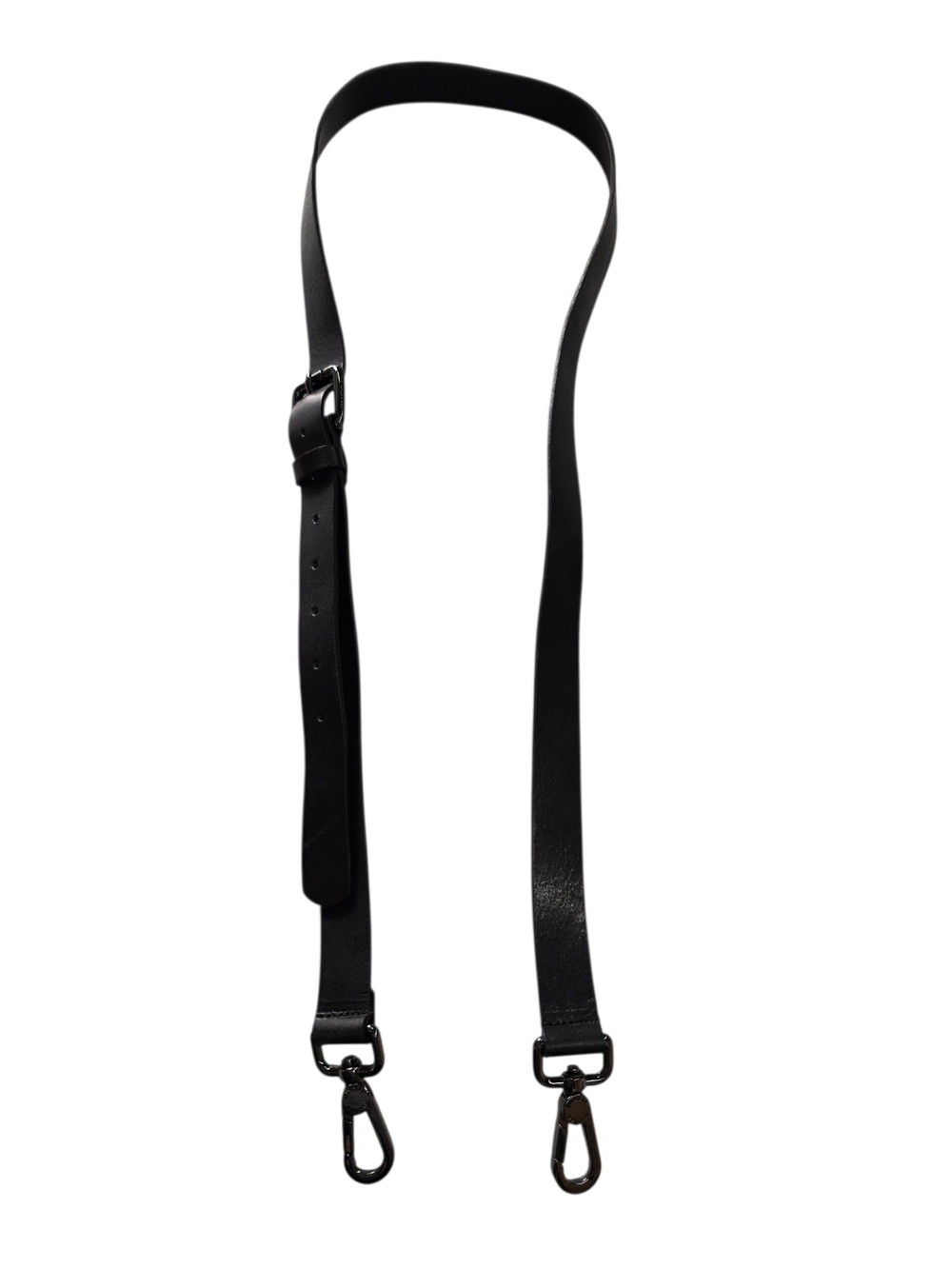 RUDSAK Black Leather Adjustable Bag Strap